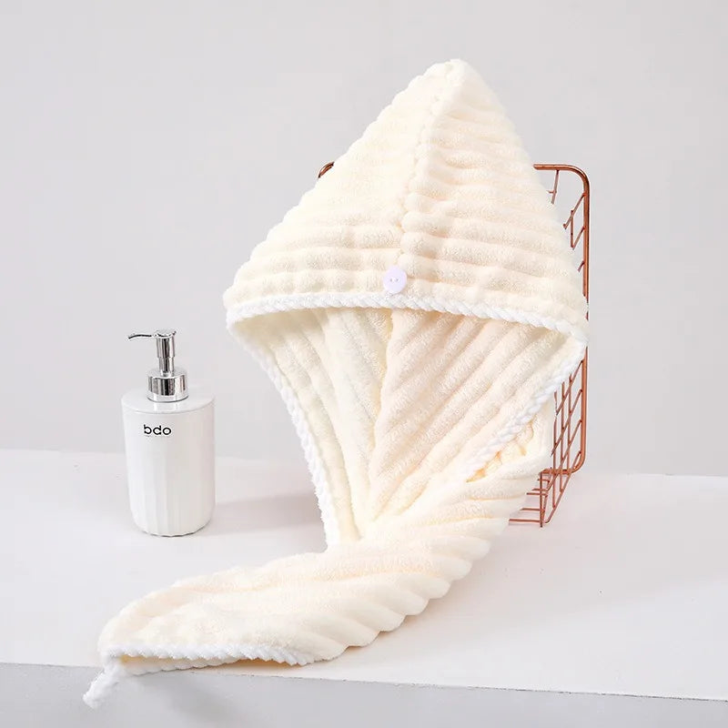 Coral Fleece Hair Drying Wrap