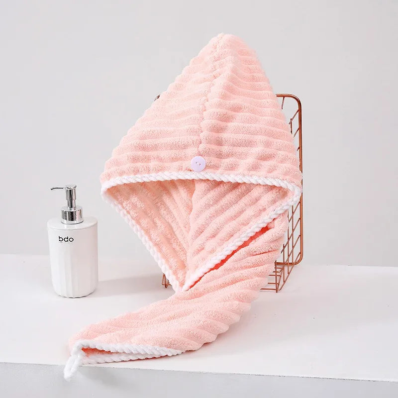 Coral Fleece Hair Drying Wrap
