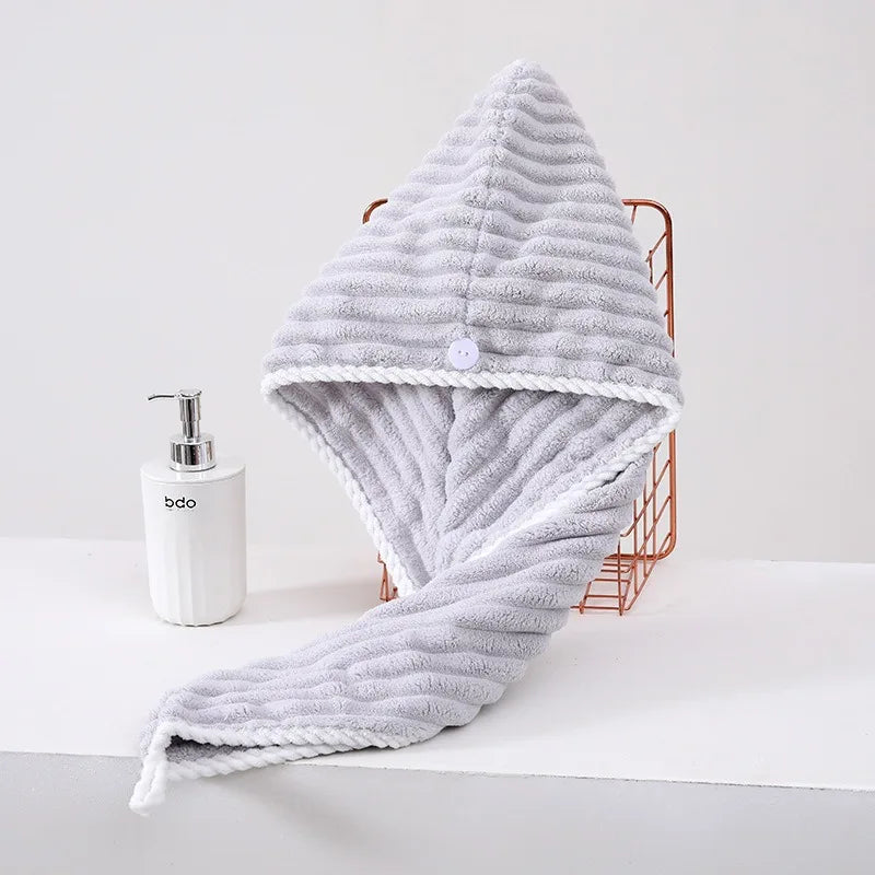 Coral Fleece Hair Drying Wrap