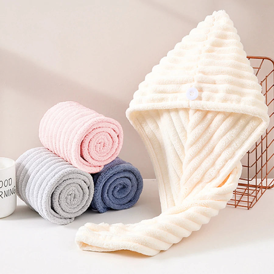 Coral Fleece Hair Drying Wrap